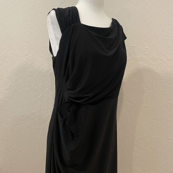 Lauren Ralph Lauren Dresses & Skirts - ~ NEW Lauren Ralph Lauren 16 LBD Cocktail Dress Black Asymmetrical LRL Lined